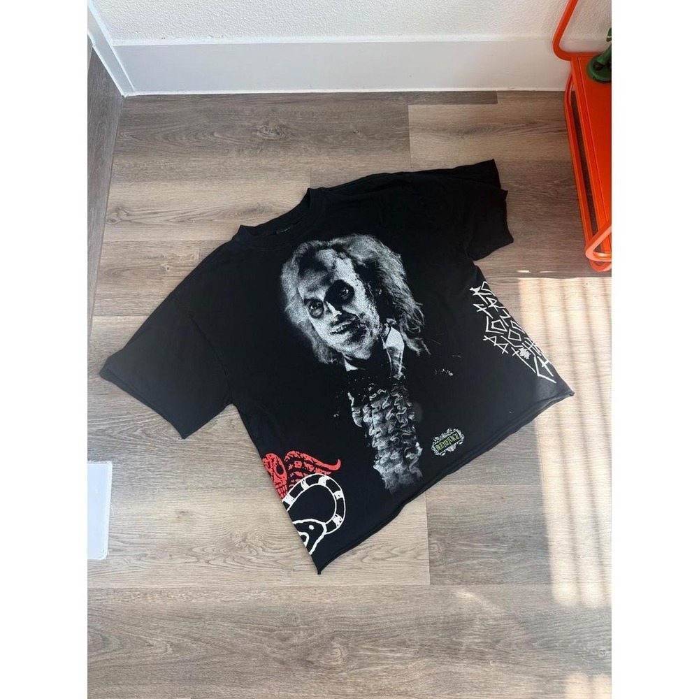 Civil Regime Beetlejuice Graphic T-Shirt Mens Medium Black Halloween Streetwear